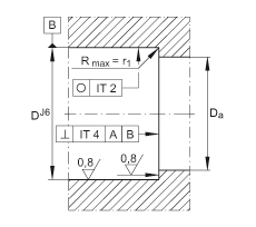 ǽӴ BSB040072-2RS-T, 򣬽Ӵ a = 60㣬ƹഽܷ