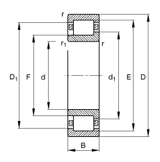 Բ NJ408-M1,  DIN 5412-1 ׼Ҫߴ, 붨λ, ɷ, ּ