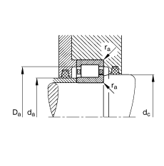 Բ NJ2228-E-M1 + HJ2228E,  DIN 5412-1 ׼Ҫߴ,  L Ȧλ, ɷ, ּ