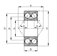 ǽӴ 3217,  DIN 628-3 ׼Ҫߴ磬˫УۣӴ  = 35