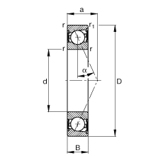  B7005-E-2RSD-T-P4S, ڣɶ԰װӴ  = 25㣬ഽܷ⣬ǽӴƹ