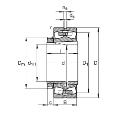 Ĺ 23152-K-MB + H3152X,  DIN 635-2 ׼Ҫߴ, ׶׺ͽ