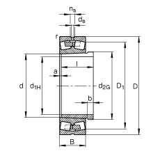 Ĺ 241/560-B-K30-MB + AH241/560,  DIN 635-2 ׼Ҫߴ, ׶׺ж